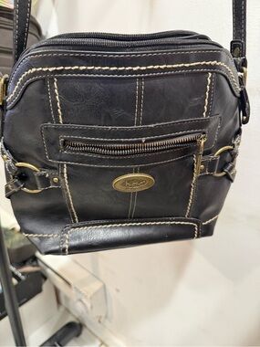 b.o.c. Black Crossbody Bag with Contrast Stitching